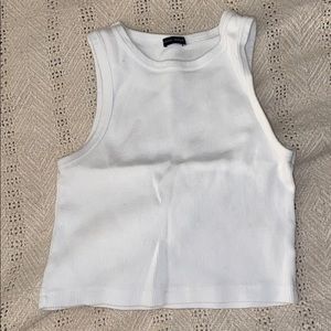 white brandy cropped tank